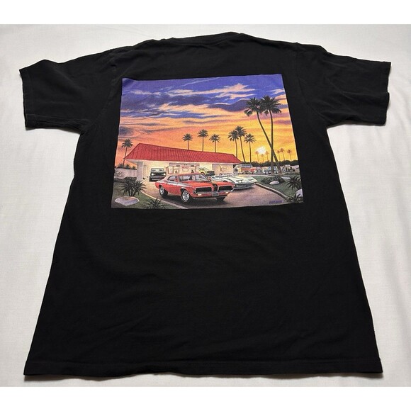 In-n-Out Burger UTAH Black T-shirt Adult Small Silkscreened Back Sunset USA Made - Picture 1 of 7